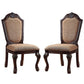 Side Chair with Padded Seating and Cabriole Legs, Set of 2, Brown By Casagear Home
