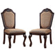 Cora Side Chair Set | Cabriole Legs | Padded Seat | Brown