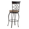 Barstool with Leatherette Seat and Cut Out Back Beige By Casagear Home BM269251