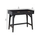 Writing Desk with 2 Drawers and Wooden Frame Black By Casagear Home BM269319