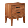Preston Nightstand | 2 Drawers | Wood Frame | Brown
