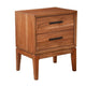 Preston Nightstand | 2 Drawers | Wood Frame | Brown