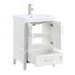 Wooden Sink Cabinet with Ceramic Basin white By Casagear Home BM269582
