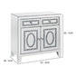 Cabinet with 2 Doors Storage and Tapered Feet Silver By Casagear Home BM269984