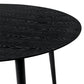 Round Dining Table with Wood and Tapered Legs Black By Casagear Home BM270106