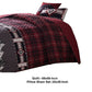 2 Piece Twin Quilt Set with Bear and Plaid Pattern Gray and Red By Casagear Home BM270176