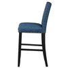 Bar Chair with Fabric Seat and Nailhead Trim Set of 2 Blue By Casagear Home BM271458