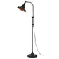 47 Inch Adjustable Metal Floor Lamp and Tapered Shade, Black By Casagear Home