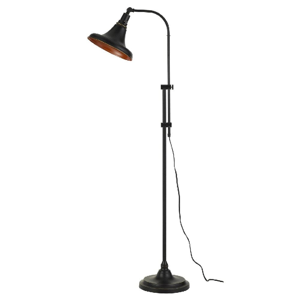 Preston Floor Lamp | 47" | Adjustable | Tapered Shade | Black