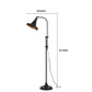 47 Inch Adjustable Metal Floor Lamp and Tapered Shade Black By Casagear Home BM271949