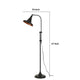 47 Inch Adjustable Metal Floor Lamp and Tapered Shade Black By Casagear Home BM271949