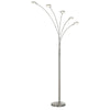Nova Floor Lamp | 72" | Arched | 5 LED Branch Lights | Silver