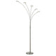 Nova Floor Lamp | 72" | Arched | 5 LED Branch Lights | Silver