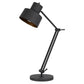 33 Inch Adjustable Modern Industrial Metal Task Desk Lamp, Black By Casagear Home