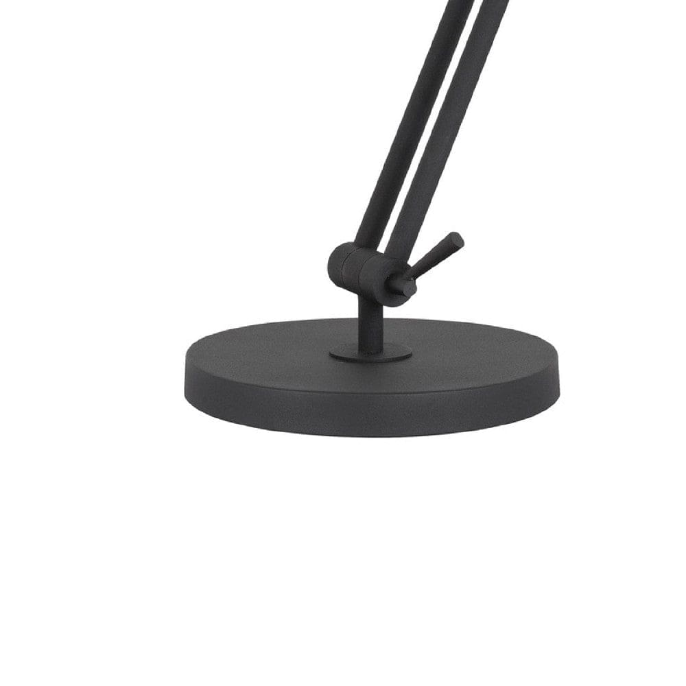 33 Inch Adjustable Modern Industrial Metal Task Desk Lamp Black By Casagear Home BM271960