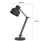 33 Inch Adjustable Modern Industrial Metal Task Desk Lamp Black By Casagear Home BM271960