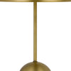 20 Inch Metal Accent Table Lamp with Dome Shade Brass By Casagear Home BM271961