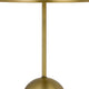 20 Inch Metal Accent Table Lamp with Dome Shade Brass By Casagear Home BM271961