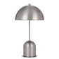 20 Inch Metal Accent Table Lamp with Dome Shade, Silver By Casagear Home