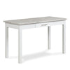 Jay 48 Inch Desk With Drawer and Faux Marble Top, White By Casagear Home