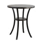 36 Inch Round Wood Bar Table with Flared Legs, Black By Casagear Home