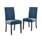 38 Inch Dining Chair with Nailhead Trim, Set of 2, Blue By Casagear Home