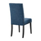 38 Inch Dining Chair with Nailhead Trim Set of 2 Blue By Casagear Home BM272079
