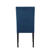 Kate 38 Inch Velvet Upholstered Wood Dining Chair Set of 2 Blue By Casagear Home BM272105