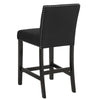 Kate 40 Inch Wooden Counter Height Chair with Velvet Seat Set of 2 Black By Casagear Home BM272107