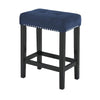 Kate 60 Inch 4 Piece Bar Table Set with Upholstered Stools Blue By Casagear Home BM272114