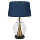 Table Lamp | 30" | Glass Jar Base | Blue & Clear