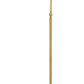 60 Inch Metal Curved Floor Lamp Adjustable Dome Shade Brass By Casagear Home BM272207