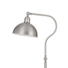 60 Inch Metal Curved Floor Lamp Adjustable Dome Shade Silver By Casagear Home BM272208