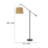 68 Inch Adjustable Arc Arm Metal Floor Lamp Bronze Black By Casagear Home BM272211