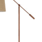 68 Inch Adjustable Arc Arm Metal Floor Lamp Rustic Bronze By Casagear Home BM272212