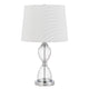 Table Lamp | 23" | Hourglass Ribbed Glass Base | Dimmer | Clear