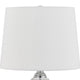23 Inch Hourglass Ribbed Glass Base Table Lamp Dimmer Clear By Casagear Home BM272213