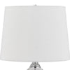 23 Inch Hourglass Ribbed Glass Base Table Lamp Dimmer Clear By Casagear Home BM272213