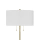 64 Inch Metal Floor Lamp with Pull Chain Switch Brass By Casagear Home BM272214