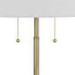20 Inch Metal Table Lamp with Pull Chain Switch Brass By Casagear Home BM272215