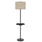 62 Inch Metal Floor Lamp, Tray, Dimmer,  2 USB Ports, Bronze By Casagear Home