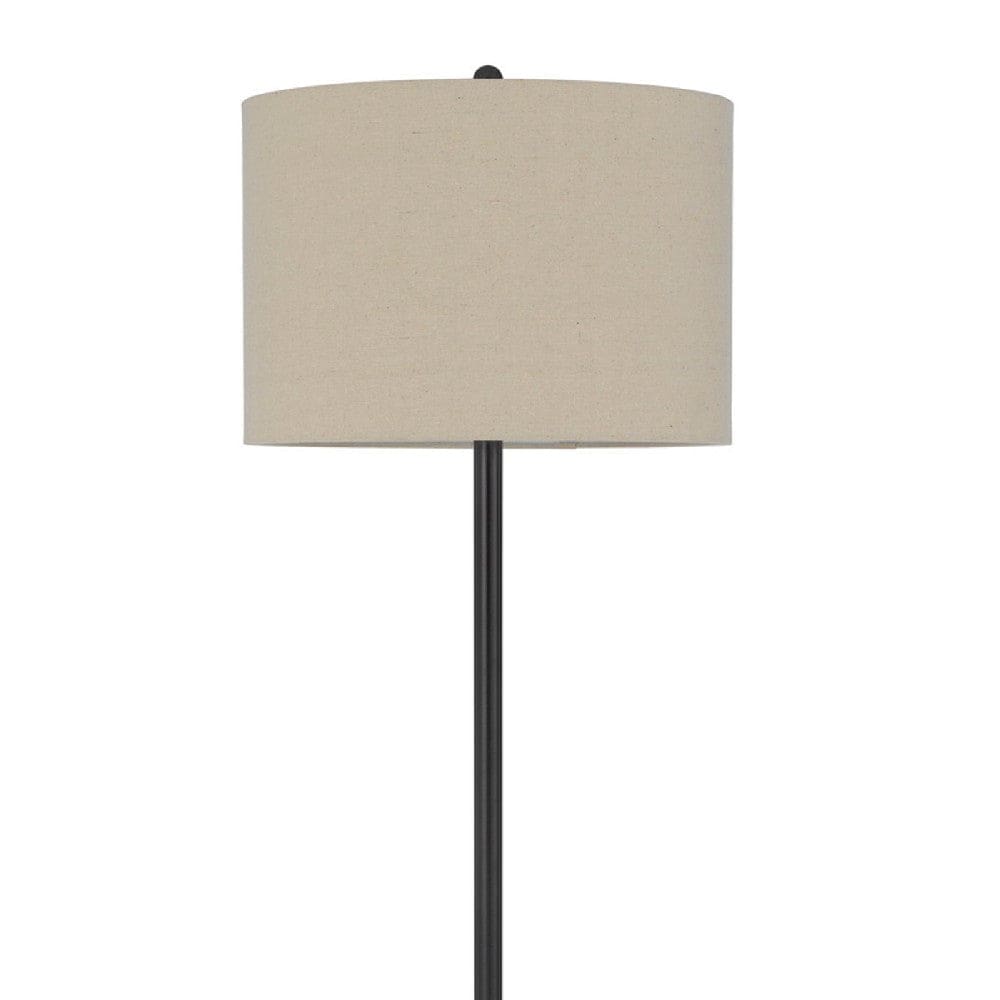 62 Inch Metal Floor Lamp Tray Dimmer 2 USB Ports Bronze By Casagear Home BM272223