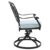 Wynn Outdoor Metal Dining Swivel Chair Set of 2 Light Blue By Casagear Home BM272235