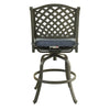 28 Inch Outdoor Patio Metal Bar Stool Set of 2 Blue By Casagear Home BM272247
