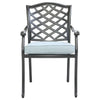 Wynn Outdoor Patio Metal Dining Chair Set of 2 Light Blue By Casagear Home BM272252