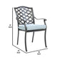 Wynn Outdoor Patio Metal Dining Chair Set of 2 Light Blue By Casagear Home BM272252