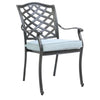 Wynn Outdoor Patio Metal Dining Chair, Set of 2, Light Blue By Casagear Home