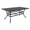 Wynn Outdoor Dining Table | 68" | Pattern Top | Black Metal