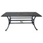 68 Inch Wynn Outdoor Patio Pattern Metal Dining Table Black By Casagear Home BM272255