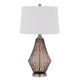 Table Lamp | 31" | Glass | Geometric Base | Dimmer | Brown